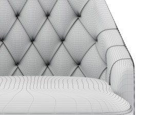 berto salotti armchair 3D-Modell