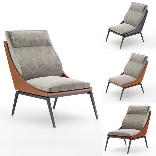 light milano armchair Modelo 3D .c4d .max .obj .3ds .fbx .stl .blend 