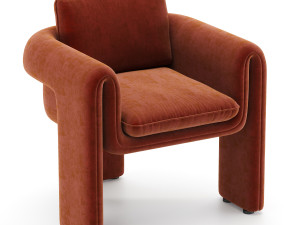 floria velvet chair Modello 3D