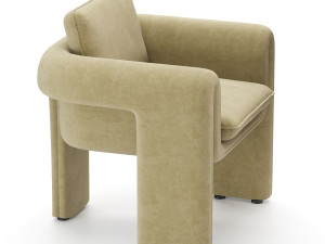 floria velvet chair Modello 3D