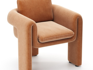 floria velvet chair Modello 3D