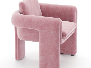 floria velvet chair Modello 3D