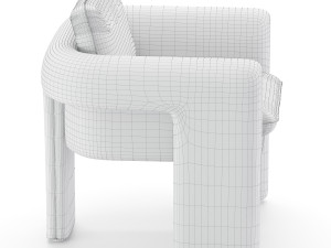 floria velvet chair Modello 3D