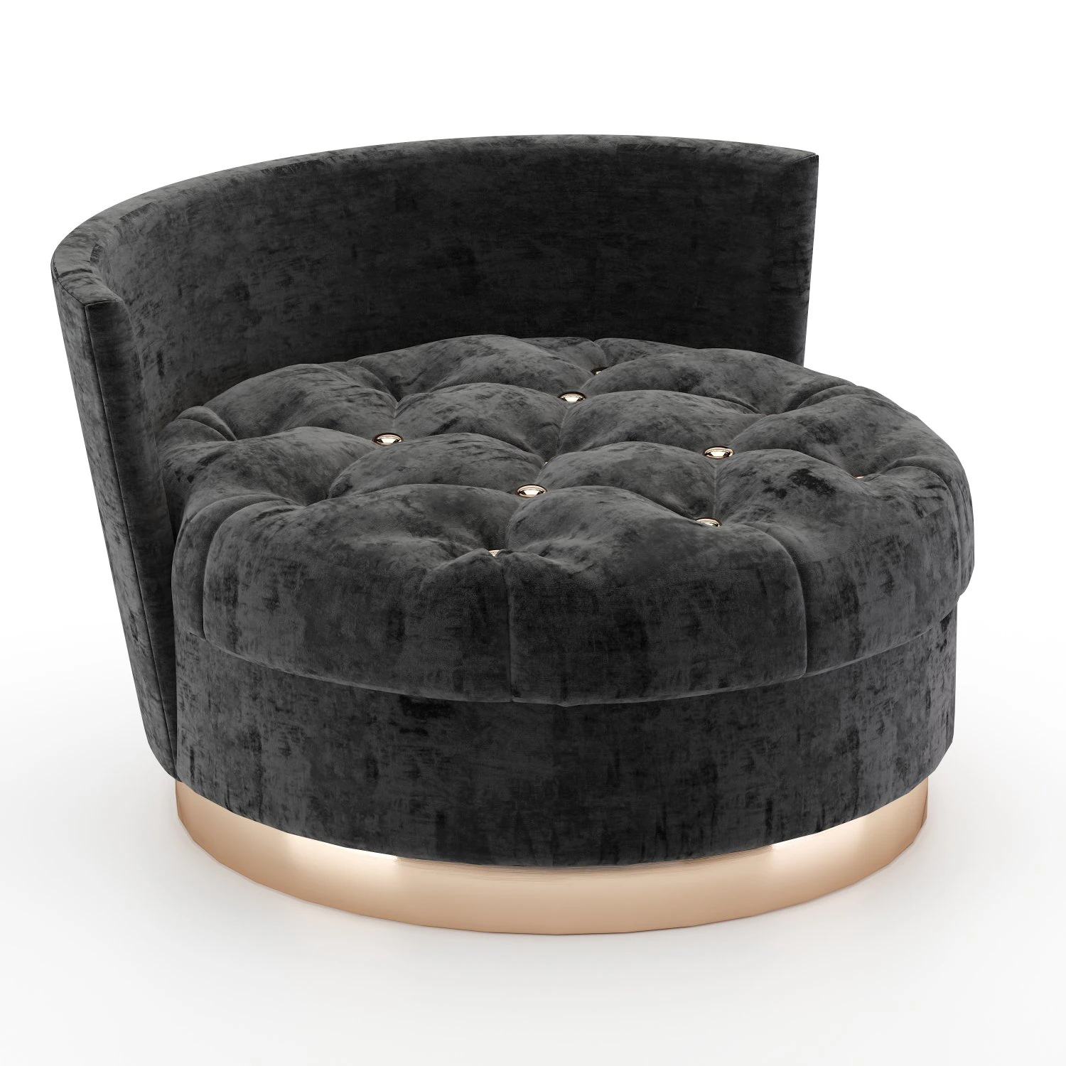 velvet chaise lounge chair 3D Model .c4d .max .obj .3ds .fbx .stl .blend 
