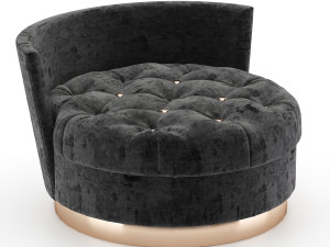 velvet chaise lounge chair 3D Модель