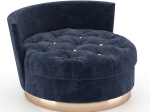 velvet chaise lounge chair 3D Модель