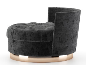 velvet chaise lounge chair 3D Модель
