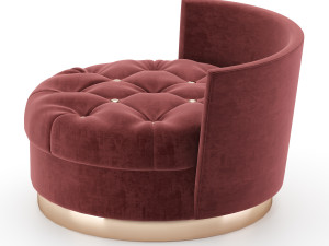 velvet chaise lounge chair 3D Модель