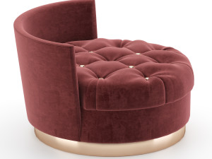 velvet chaise lounge chair 3D Модель