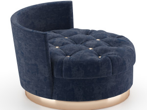 velvet chaise lounge chair 3D Модель