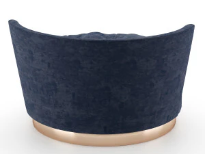 velvet chaise lounge chair 3D Model