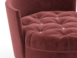 velvet chaise lounge chair 3D Модель