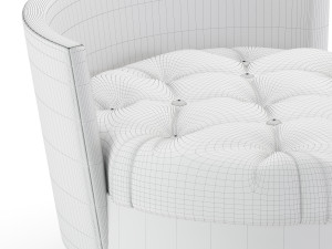 velvet chaise lounge chair 3D Модель