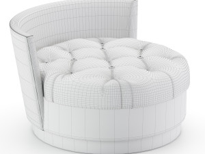 velvet chaise lounge chair 3D Модель