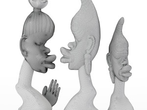 african pottery decor 3D Model