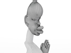 african pottery decor 3D Model