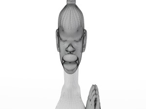 african pottery decor 3D Model
