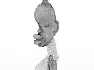 african pottery decor 3D Model