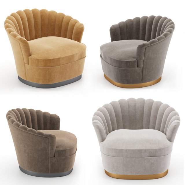 zanaboni armchairs 3D 模型 .c4d .max .obj .3ds .fbx .stl .blend 