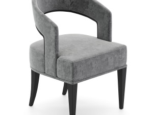 gold curved accent chair Modelo 3D
