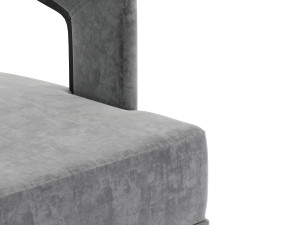 gold curved accent chair Modelo 3D
