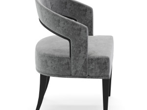 gold curved accent chair Modelo 3D