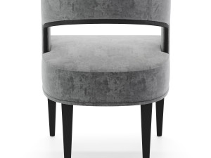 gold curved accent chair Modelo 3D