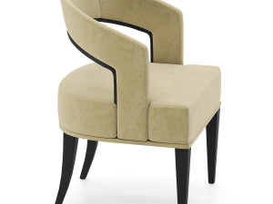 gold curved accent chair Modelo 3D