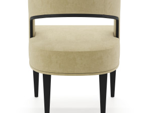gold curved accent chair Modelo 3D