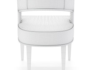 gold curved accent chair Modelo 3D