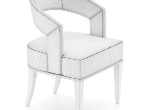 gold curved accent chair Modelo 3D