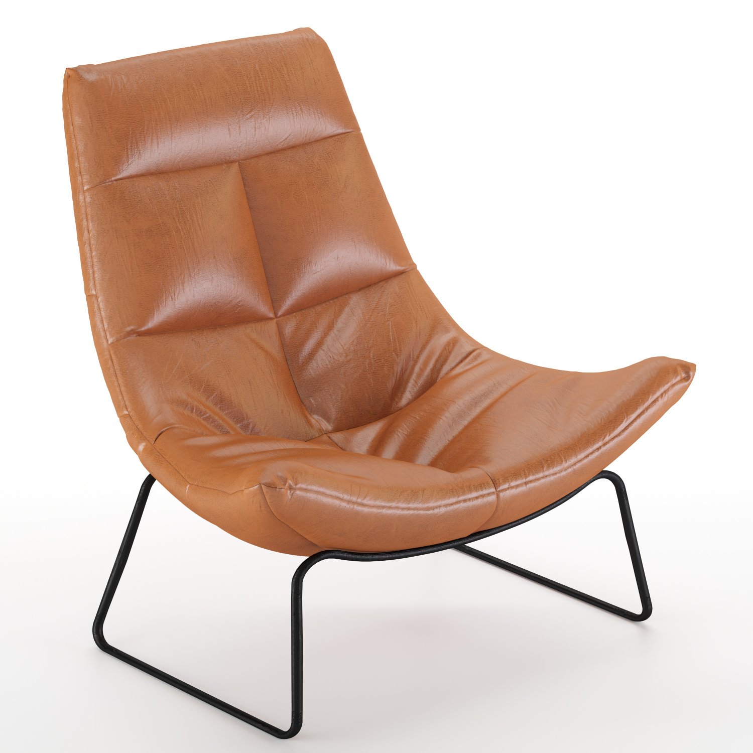 leren armchair 3D Model in Chair 3DExport