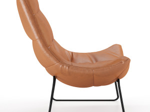 leren fauteuil hugo armchair 3D 模型