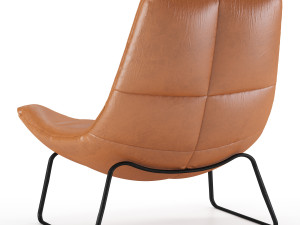leren fauteuil hugo armchair 3D 模型