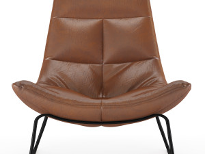 leren fauteuil hugo armchair 3D 模型