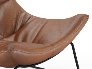 leren fauteuil hugo armchair 3D 模型
