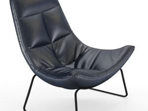 leren fauteuil hugo armchair 3D 模型