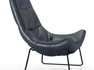 leren fauteuil hugo armchair 3D 模型