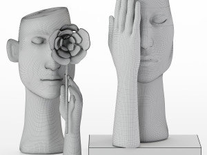 one eye face vases Modelo 3D