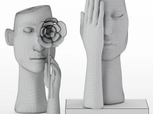 one eye face vases 3D Model