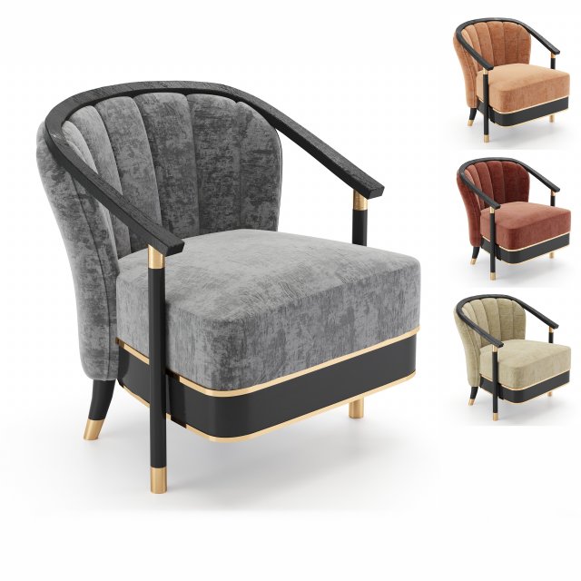 serena armchair 3D Model .c4d .max .obj .3ds .fbx .stl .blend 