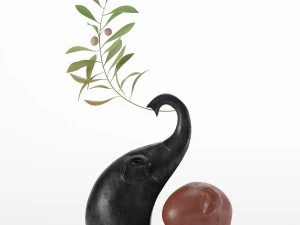 elephant figurines decor 3D Model