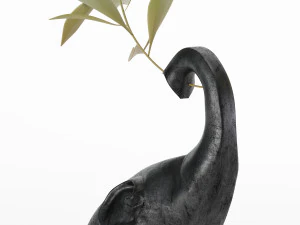 elephant figurines decor 3D Model