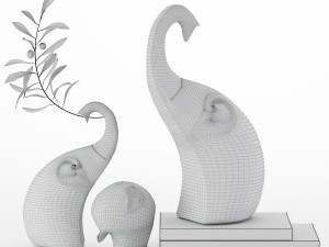 elephant figurines decor Modelo 3D