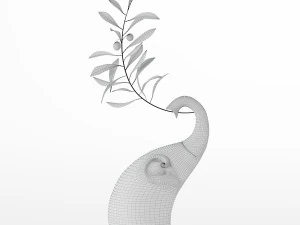 elephant figurines decor 3D Model