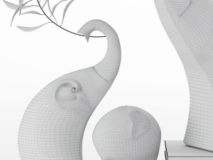 elephant figurines decor Modelo 3D