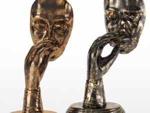 retro smoker sculpture set09 3D Model