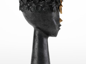 floral girls bust statue 3D Model