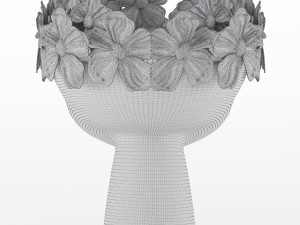 floral girls bust statue 3D Model