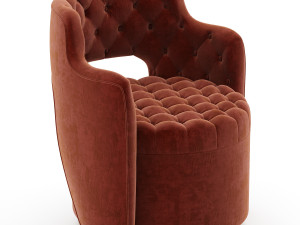 haute house tatiana tufted armchair 3D Model